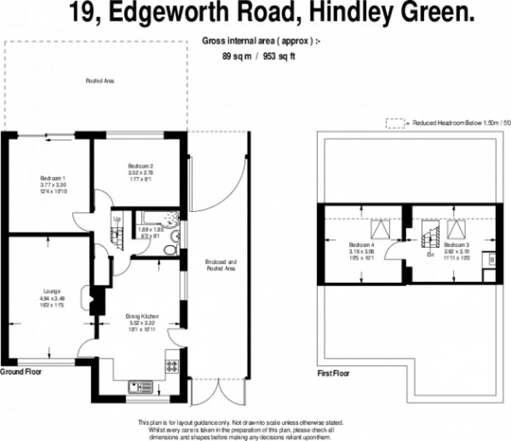 Floorplan for Edgeworth Road, Hindley Green