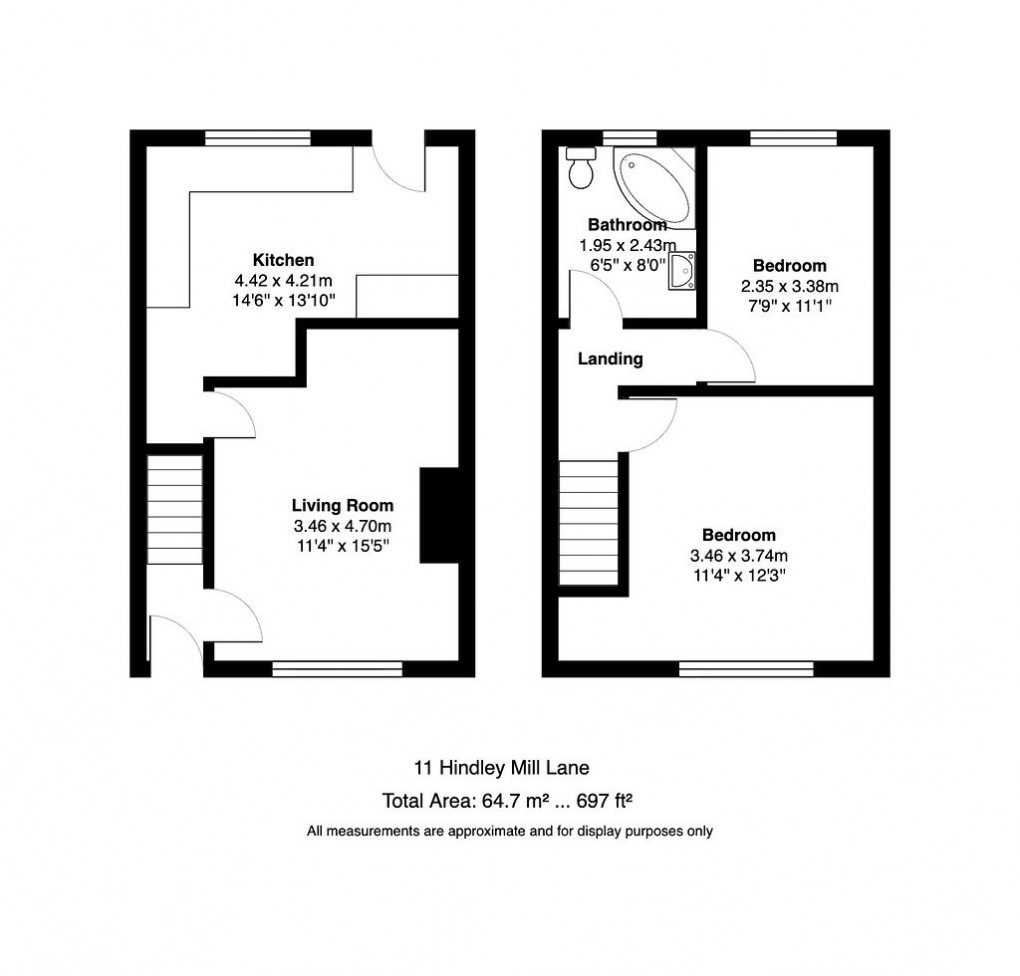 Floorplan for Hindley Mill Lane, Hindley