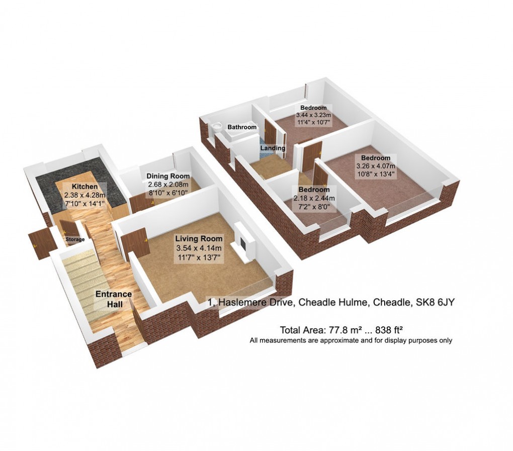 Floorplan for Haslemere Drive, Cheadle Hulme
