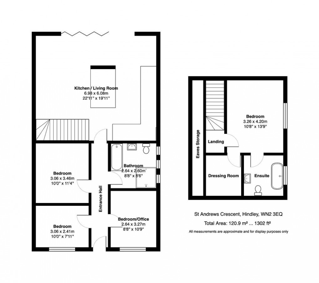 Floorplan for St Andrews Crescent , Hindley