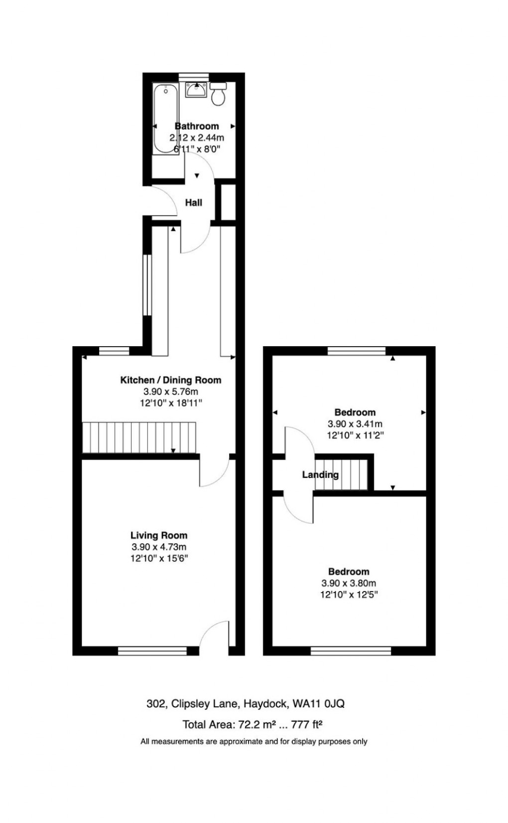 Floorplan for Clipsley Lane, Haydock, WA11