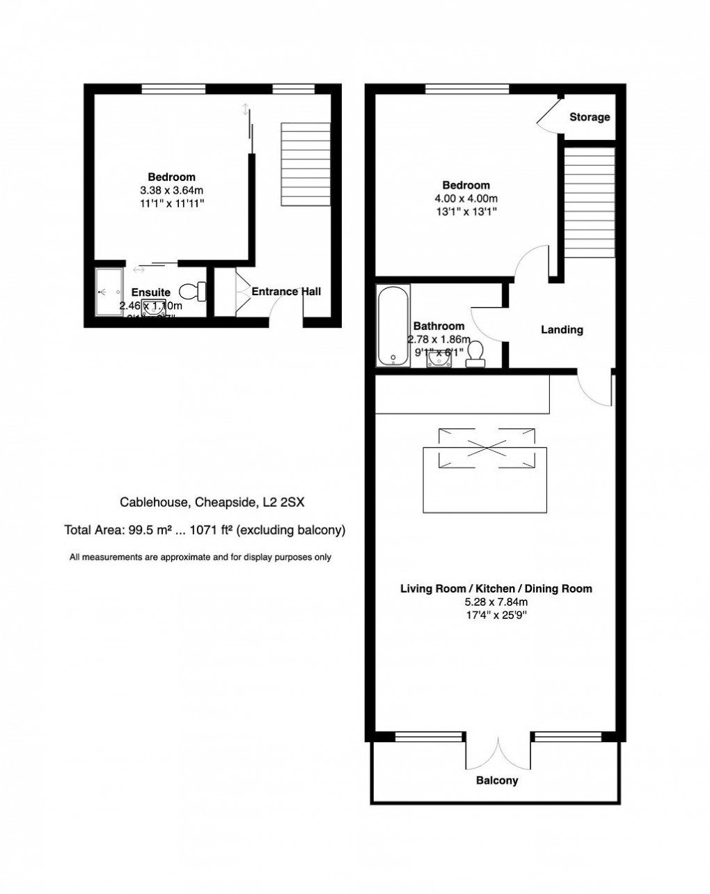 Floorplan for Cable House, Liverpool