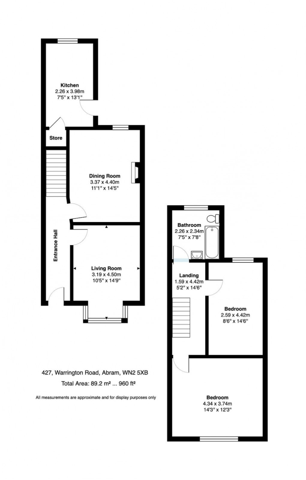 Floorplan for Warrington Road, Abram