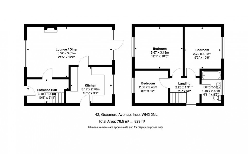 Floorplan for Grasmere Avenue, Ince