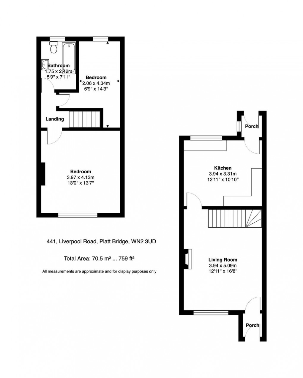 Floorplan for Liverpool Road, Hindley