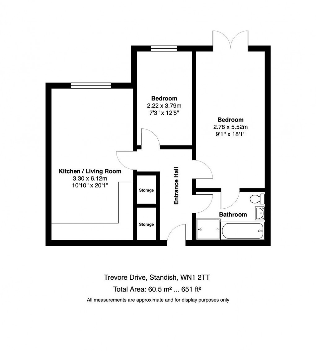 Floorplan for Trevore Drive, Standish