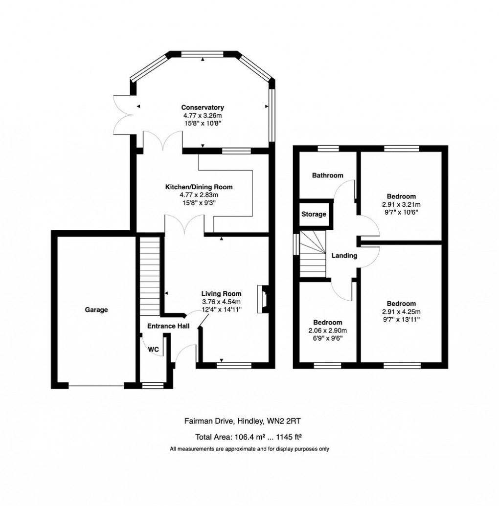 Floorplan for Fairman Drive, Hindley
