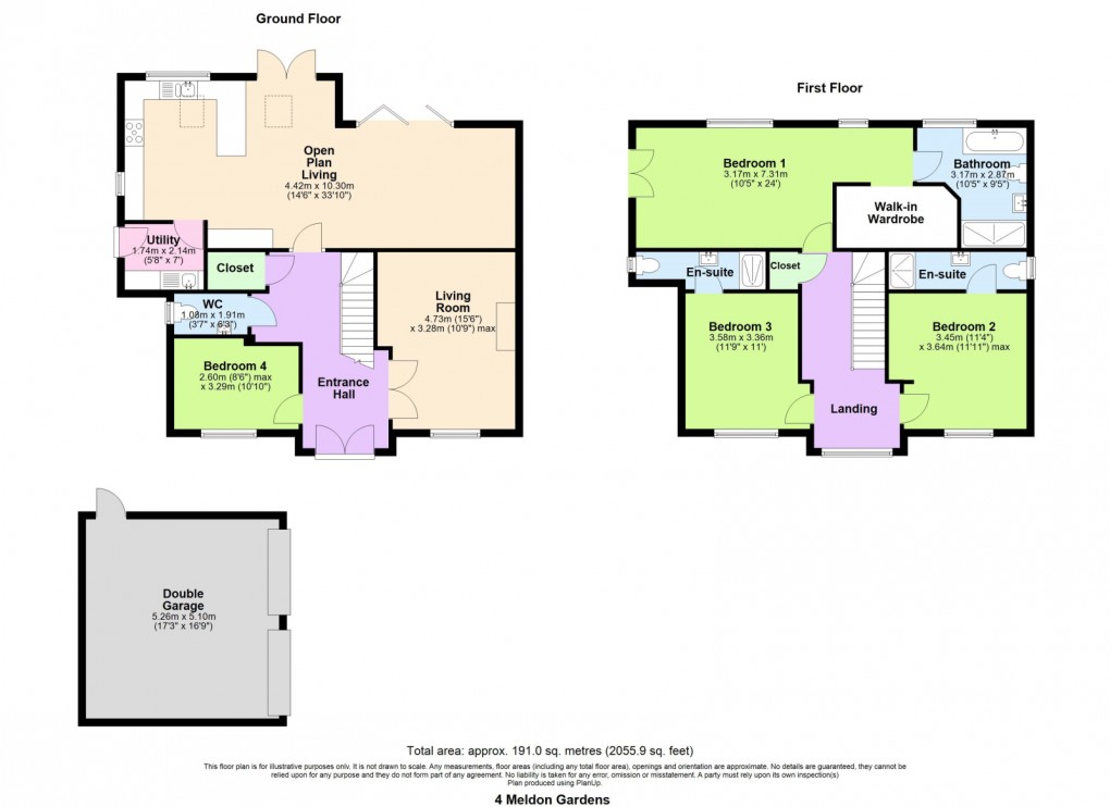 Floorplan for Meldon Gardens, Hindley