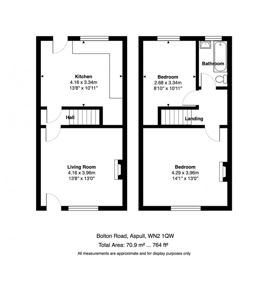 Floorplan for Bolton Road, Aspull
