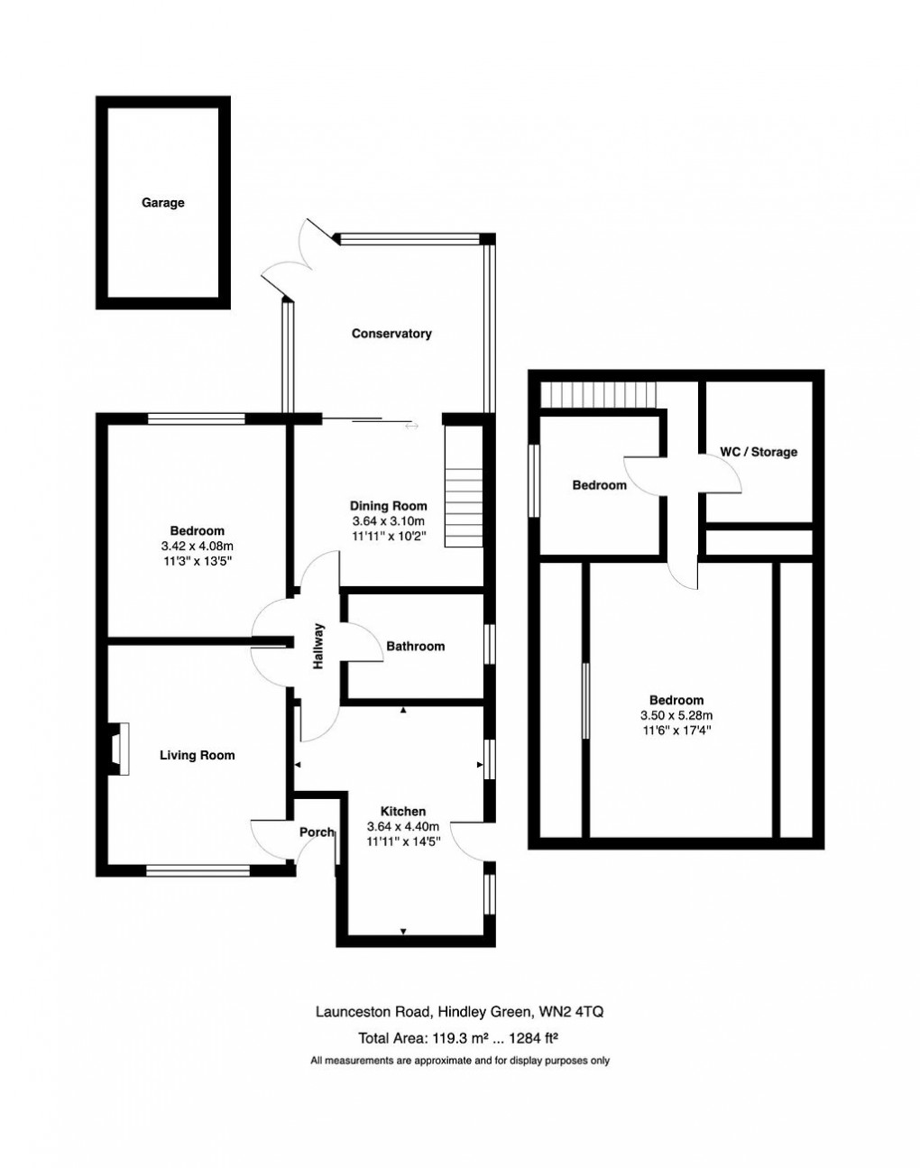 Floorplan for Launceston Road, WN2