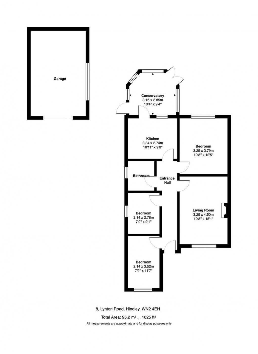 Floorplan for Lynton Road, Hindley
