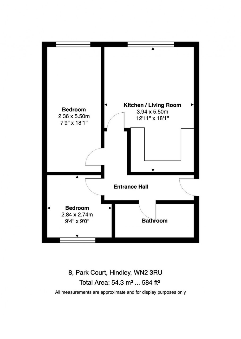 Floorplan for Park Court , WN2 3RU