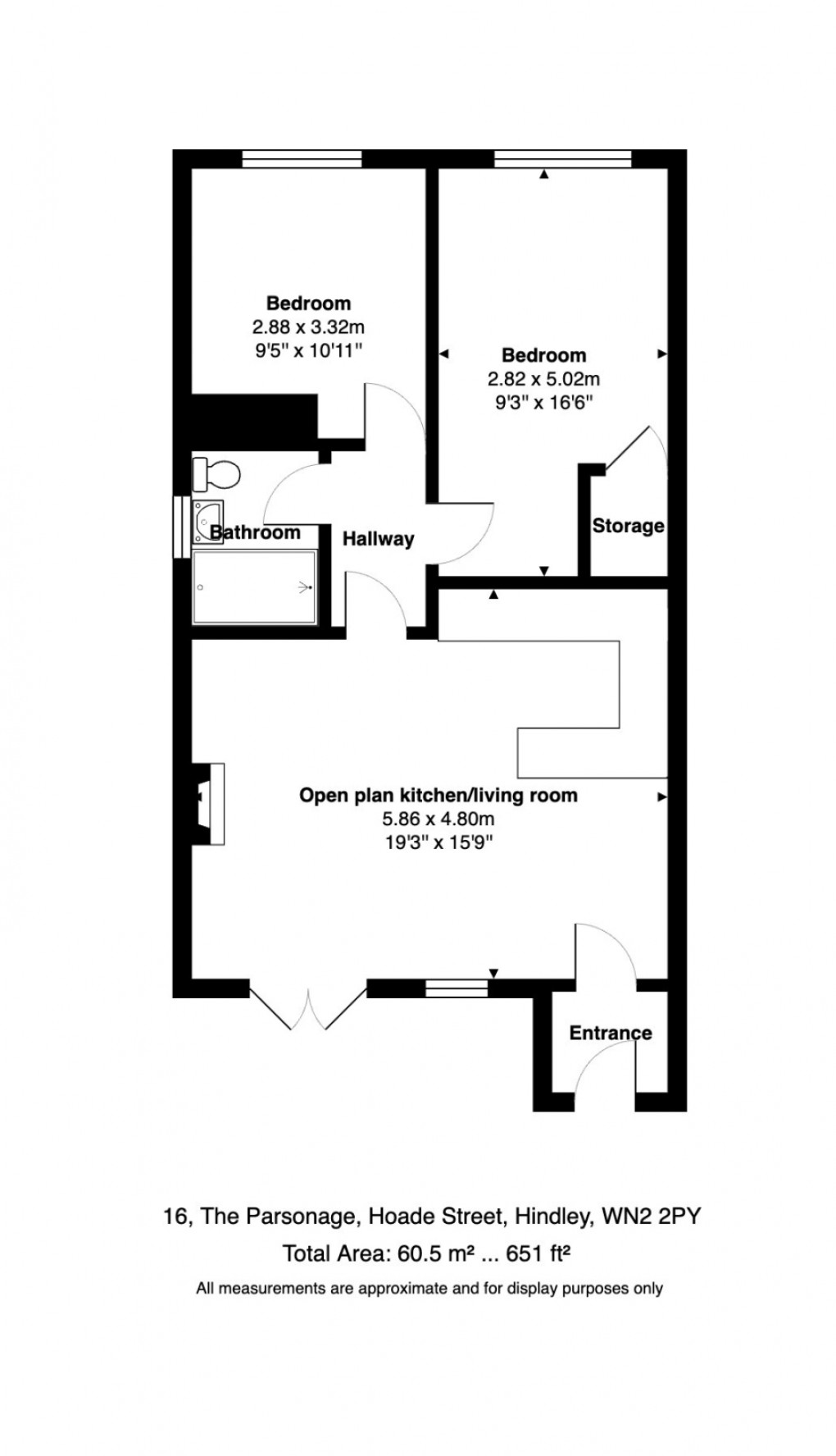Floorplan for Hindley, Wigan, WN2