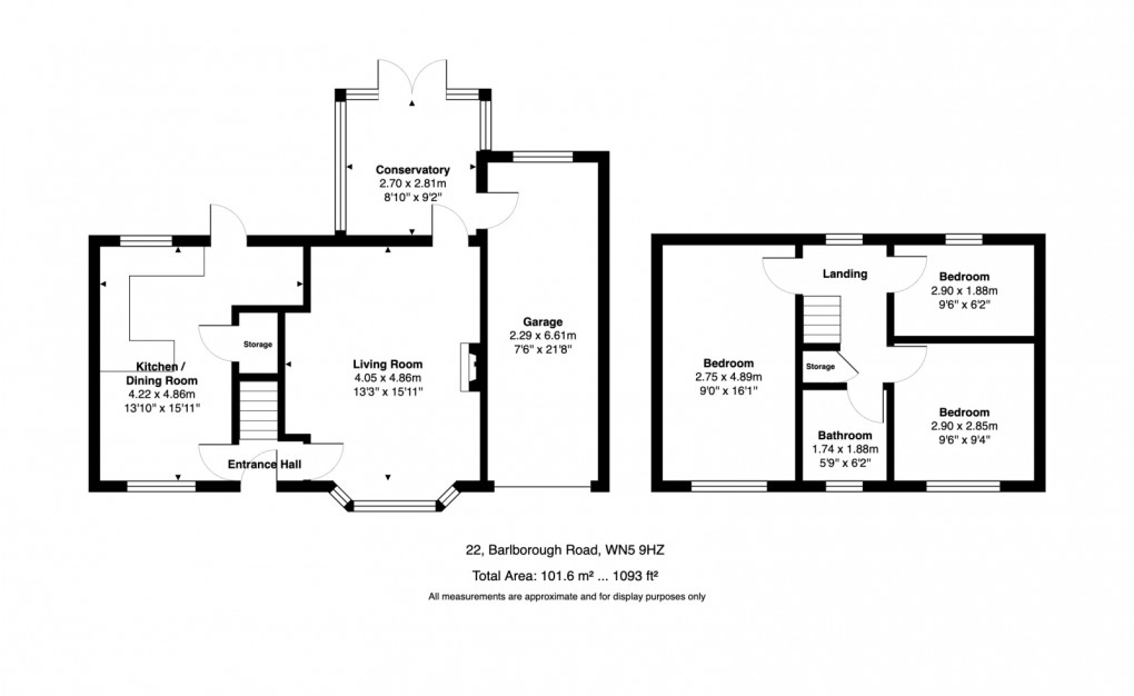 Floorplan for Pemberton, Wigan, WN5