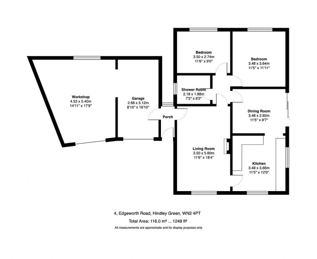 Floorplan for Edgeworth Road, WN2