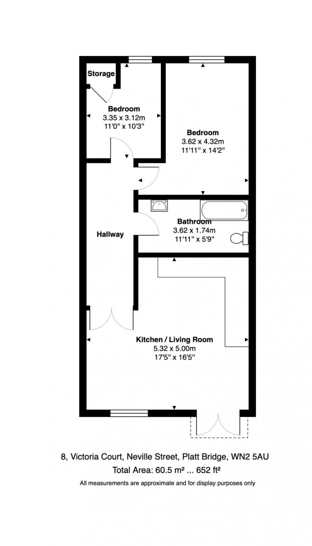 Floorplan for Victoria Court, Platt Bridge