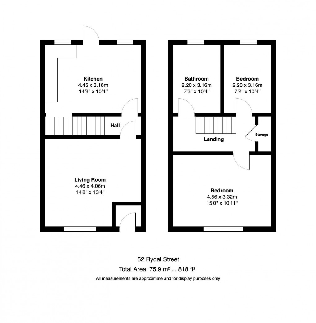 Floorplan for Rydal Street, Leigh