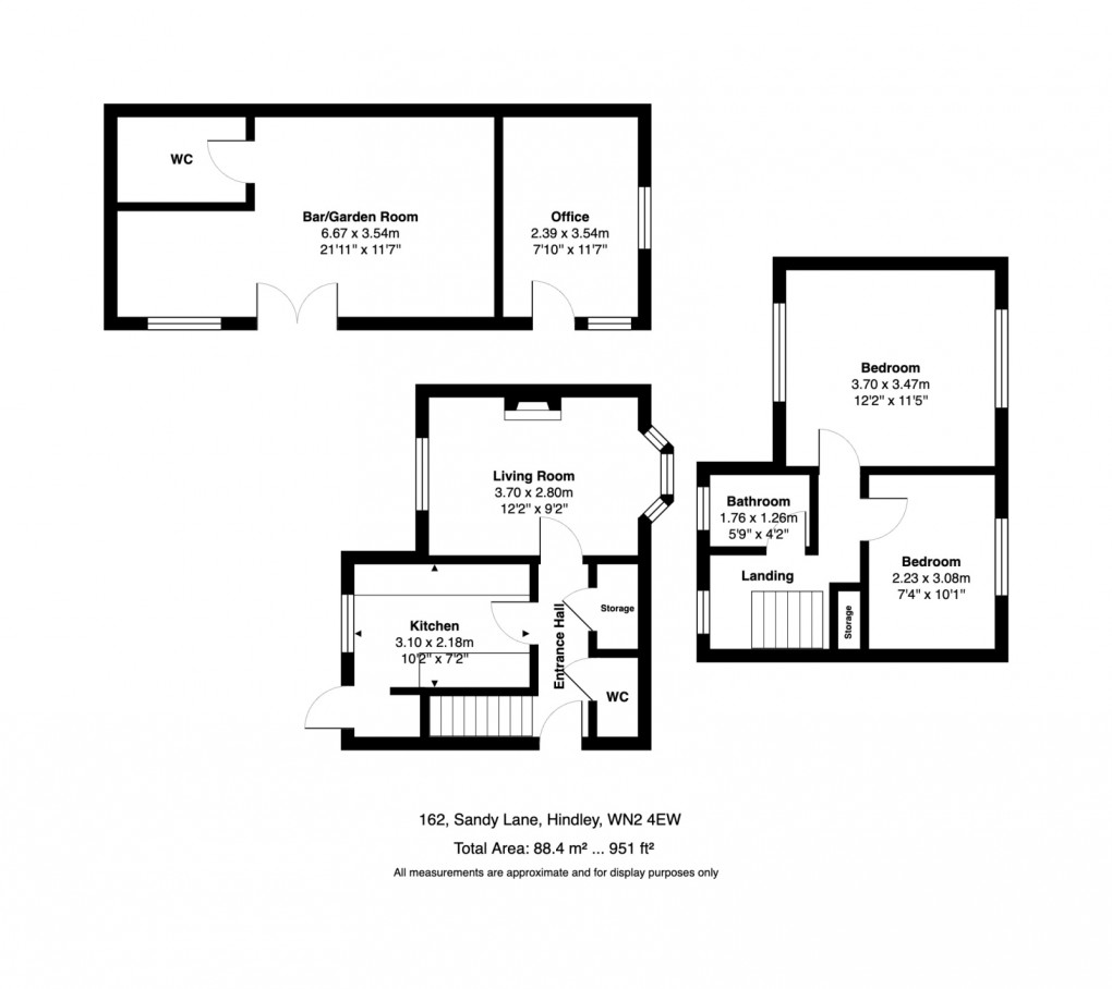 Floorplan for Sandy Lane, Hindley